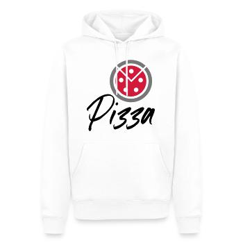 Pizza - Männer Premium Bio Hoodie - Weiß - Vorne - Nico (187cm)