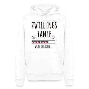 werdende Zwillingstante Schwangerschaft Zwillinge - Männer Premium Bio Hoodie - Weiß - Vorne - Nico (187cm)