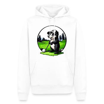 Stinktier Golfspieler - Männer Premium Bio Hoodie - Weiß - Vorne - Nico (187cm)
