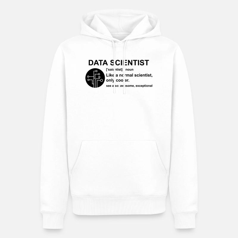 Data scientist Informatik Geschenk - Männer Premium Bio Hoodie - Weiß