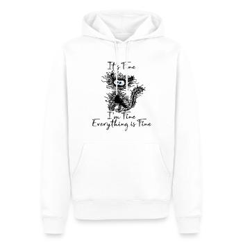 It's Fine I'm Fine Everything is Fine Katzen Shirt - Männer Premium Bio Hoodie - Weiß - Vorne - Nico (187cm)