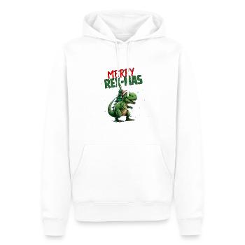 Joyeux Rex-Mas - Sweat à capuche Premium bio Homme - blanc - Devant - Nico (187cm)
