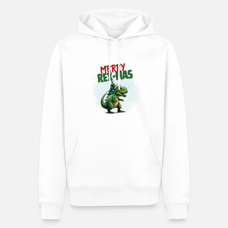 Joyeux Rex-Mas - Sweat à capuche Premium bio Homme - blanc