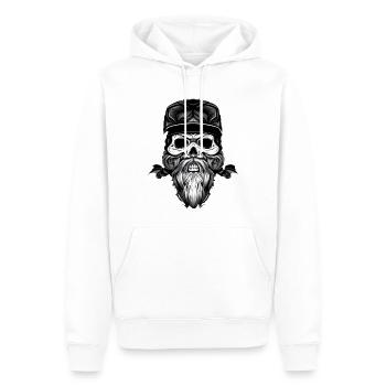 Hardcore Biker - Men’s Premium Organic Hoodie - white - Front - Nico (187cm)