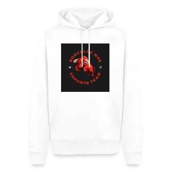Red Modern Bull Illustration Esports Team Logo - Sweat à capuche Premium bio Homme - blanc - Devant - Nico (187cm)