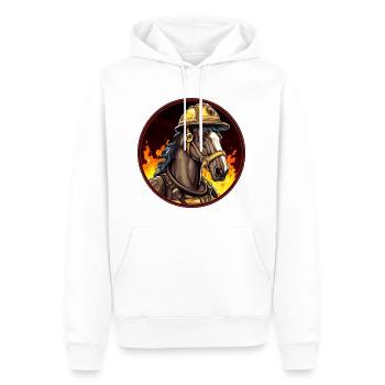 Feuerwehr Pferd - Männer Premium Bio Hoodie - Weiß - Vorne - Nico (187cm)