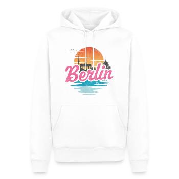 Ville de Berlin - Sweat à capuche Premium bio Homme - blanc - Devant - Nico (187cm)