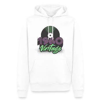 1960's Vintage Vinyl Records Birthday Gift Idea - Men’s Premium Organic Hoodie - white - Front - Nico (187cm)