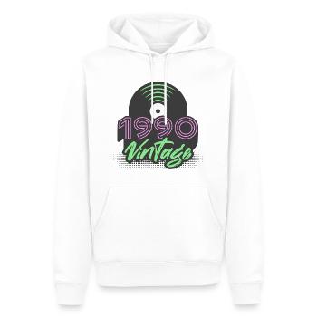 1990 Vintage Schallplatten Geburtstag Geschenkidee - Männer Premium Bio Hoodie - Weiß - Vorne - Nico (187cm)