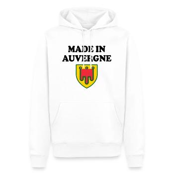 Made In Auvergne - Sweat à capuche Premium bio Homme - blanc - Devant - Nico (187cm)