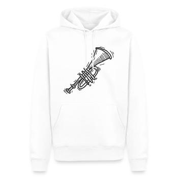Trompete - Männer Premium Bio Hoodie - Weiß - Vorne - Nico (187cm)