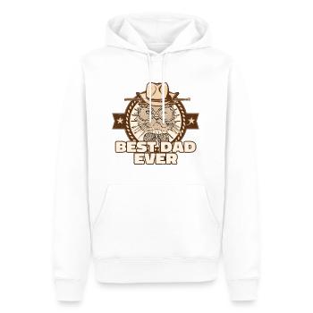 Meilleur père chat de tous les temps - Sweat à capuche Premium bio Homme - blanc - Devant - Nico (187cm)