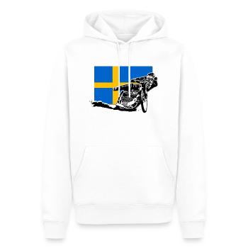 Speedway - Sweden Flag - Sweat à capuche Premium bio Homme - blanc - Devant - Nico (187cm)