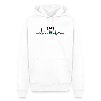 Palestine - Men’s Premium Organic Hoodie - white - Front - Nico (187cm)