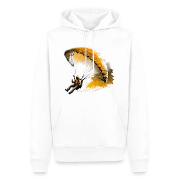Hoch hinaus, Paragliding - Männer Premium Bio Hoodie - Weiß - Vorne - Nico (187cm)