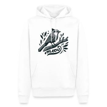 Drôle d’observation des oiseaux gris Catbird - Sweat à capuche Premium bio Homme - blanc - Devant - Nico (187cm)