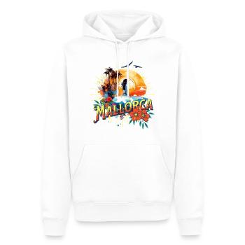 Majorque Espagne Île d’été Palmiers Beach Party - Sweat à capuche Premium bio Homme - blanc - Devant - Nico (187cm)