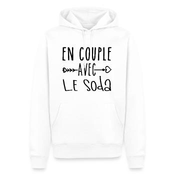 Paare mit Soda, Soda Fans Geschenk - Männer Premium Bio Hoodie - Weiß - Vorne - Nico (187cm)
