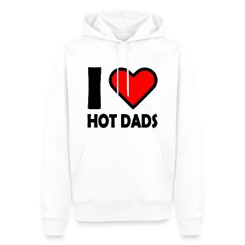 I love hot dads - Männer Premium Bio Hoodie - Weiß - Vorne - Nico (187cm)