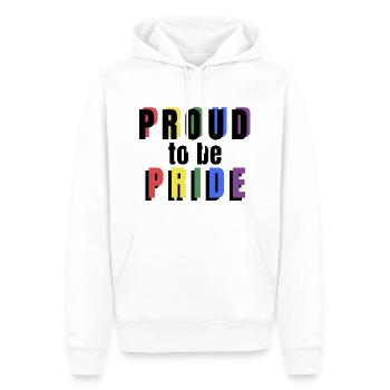 PRIDE PROUD to be Pride black - Männer Premium Bio Hoodie - Weiß - Vorne - Nico (187cm)