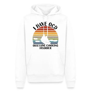 Kanu - Männer Premium Bio Hoodie - Weiß - Vorne - Nico (187cm)