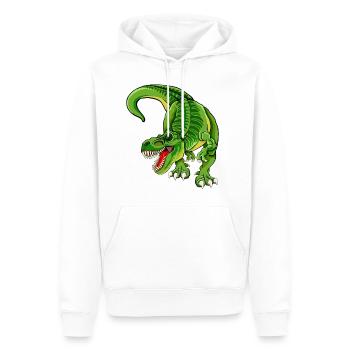 Rex - T Rex - Dinosaures - Sweat à capuche Premium bio Homme - blanc - Devant - Nico (187cm)
