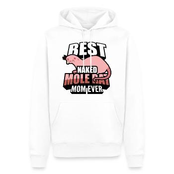 Maman taupe nue | Animaux de compagnie Animaux de rongeurs Cadeau - Sweat à capuche Premium bio Homme - blanc - Devant - Nico (187cm)