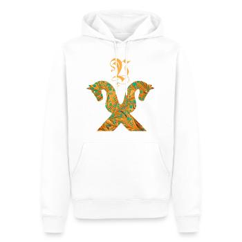 pferdegiebel e 95 v - Männer Premium Bio Hoodie - Weiß - Vorne - Nico (187cm)