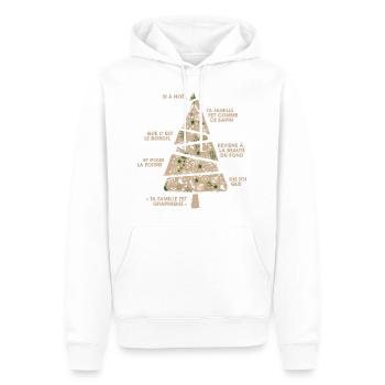 CHRISTMAS TREE GRAPHIC DECORATION - Men’s Premium Organic Hoodie - white - Front - Nico (187cm)