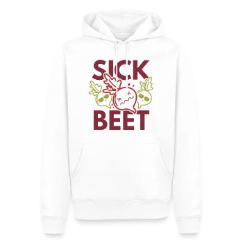 Vegan Sick Of Beet - Men’s Premium Organic Hoodie - white - Front - Nico (187cm)