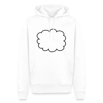 Cloud, bubble - Sweat à capuche Premium bio Homme - blanc - Devant - Nico (187cm)