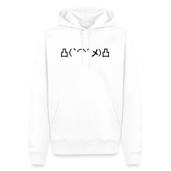 Angry émoticônes japonais - Sweat à capuche Premium bio Homme - blanc - Devant - Nico (187cm)
