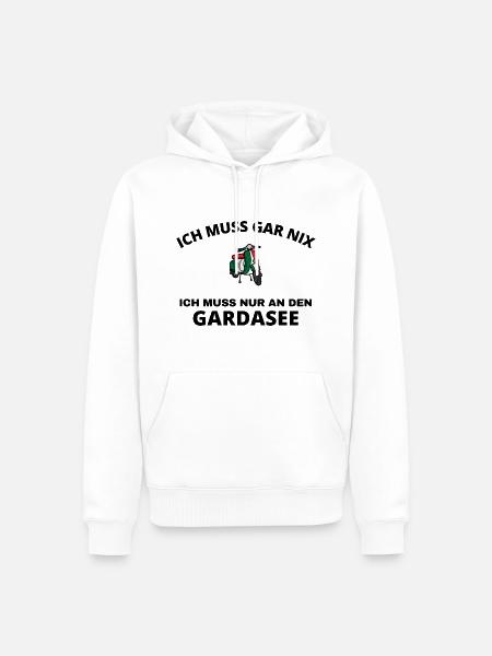 Gardasee - Männer Premium Bio Hoodie - Weiß