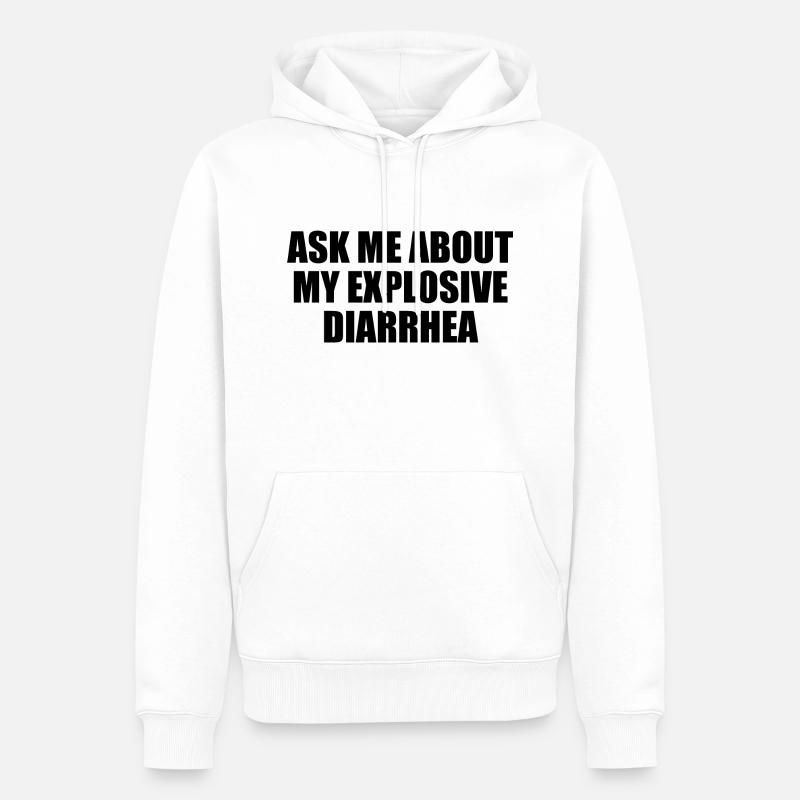 Explosiver Durchfall - Männer Premium Bio Hoodie - Weiß