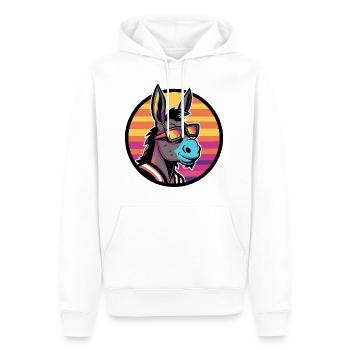 Esel Cool Comic - Männer Premium Bio Hoodie - Weiß - Vorne - Nico (187cm)