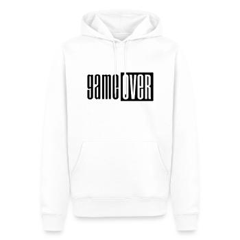 Game over deluxe - Sweat à capuche Premium bio Homme - blanc - Devant - Nico (187cm)