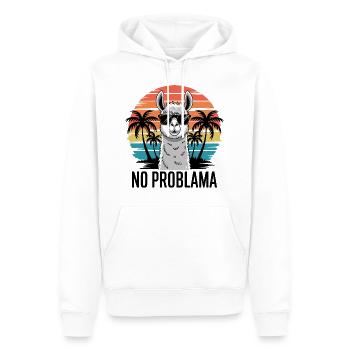 No Problama - Männer Premium Bio Hoodie - Weiß - Vorne - Nico (187cm)