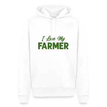 Ich liebe meine Farmer Funny Farming - Männer Premium Bio Hoodie - Weiß - Vorne - Nico (187cm)