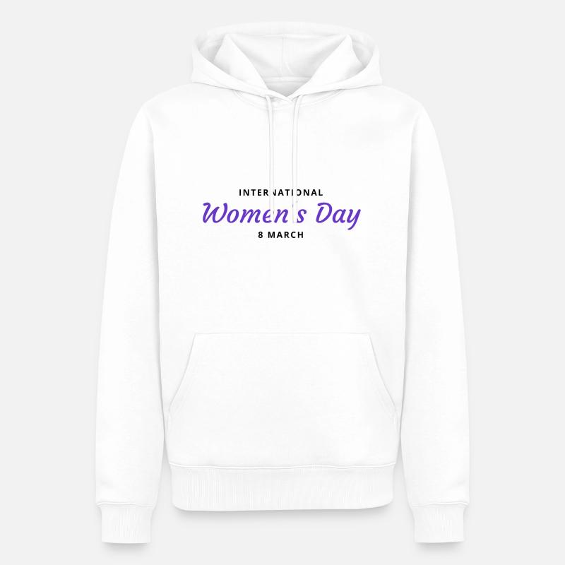 Women's Day - 8 March - Sweat à capuche Premium bio Homme - blanc