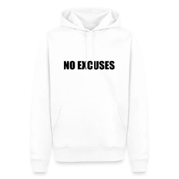 No excuses - Sweat à capuche Premium bio Homme - blanc - Devant - Nico (187cm)