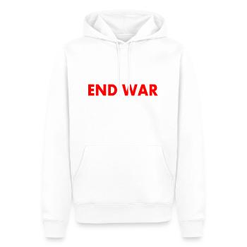 End war - Sweat à capuche Premium bio Homme - blanc - Devant - Nico (187cm)