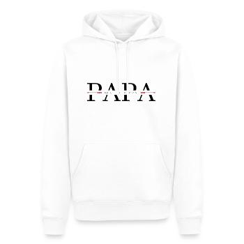 Joyeuse fête des pères - Sweat à capuche Premium bio Homme - blanc - Devant - Nico (187cm)