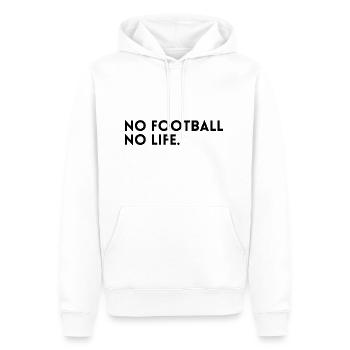 Kein Fußball - kein Leben. - Männer Premium Bio Hoodie - Weiß - Vorne - Nico (187cm)