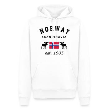 Norway - Männer Premium Bio Hoodie - Weiß - Vorne - Nico (187cm)