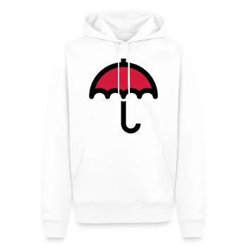 Symbole d'icône parapluie - Sweat à capuche Premium bio Homme - blanc - Devant - Nico (187cm)