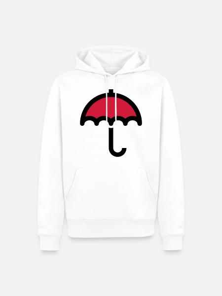 Umbrella icon symbol - Men’s Premium Organic Hoodie - white