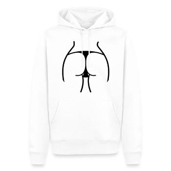 Heißer Arsch einer Frau im Tanga am Strand - Männer Premium Bio Hoodie - Weiß - Vorne - Nico (187cm)