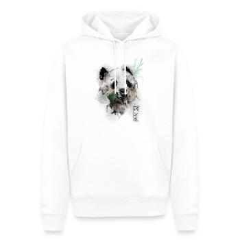 Watercolor Panda Bear - Sweat à capuche Premium bio Homme - blanc - Devant - Nico (187cm)