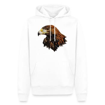 Aigle en or - Sweat à capuche Premium bio Homme - blanc - Devant - Nico (187cm)