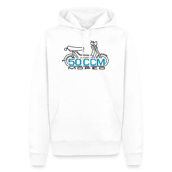 SR50 SR80 50ccm moped emblem - Men’s Premium Organic Hoodie - white - Front - Nico (187cm)